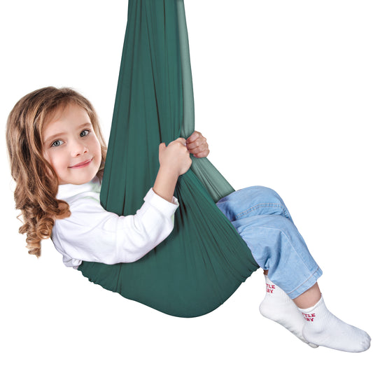 Therapieschaukel Grün aus Baumwollfleece