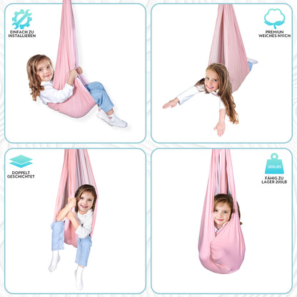 Therapieschaukel Pink aus Baumwollfleece